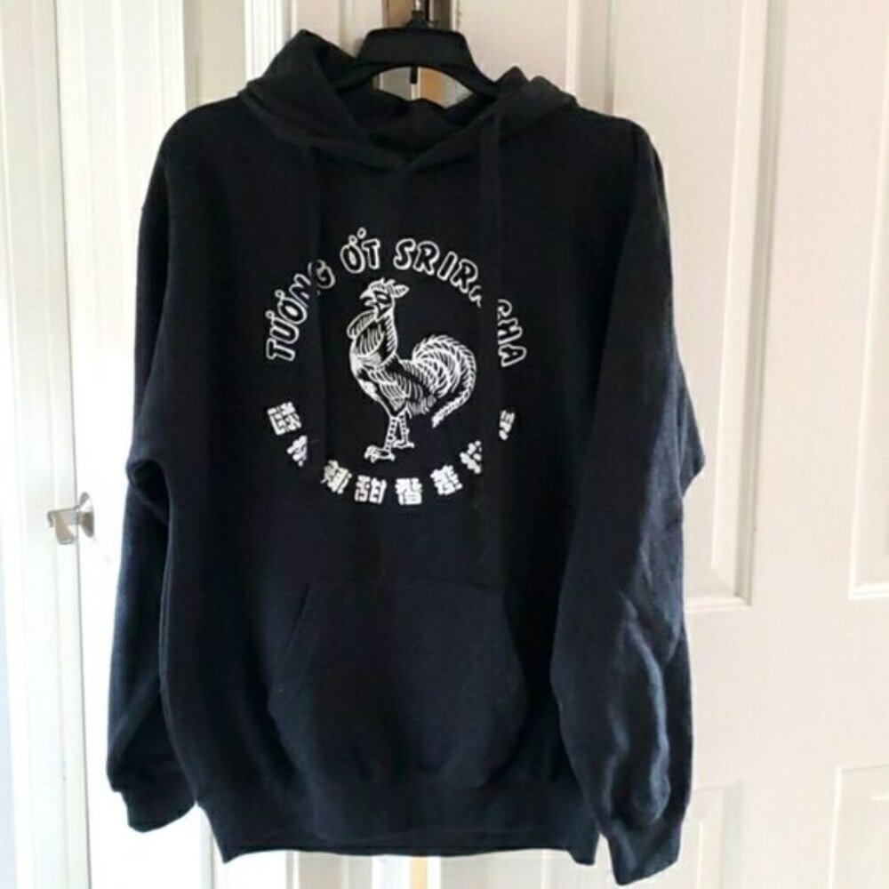 Sriracha Hot Sauce Dark Gray Hoodie Men's Medium New